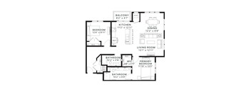 A black and white image of a house floor plan.