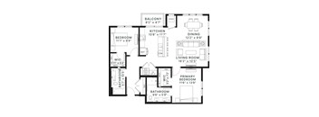 A black and white image of a house floor plan.
