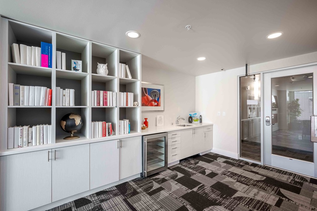 Library at Astro Apartments, Seattle