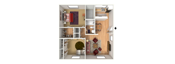 A series of images showing different room layouts.