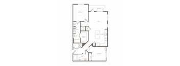 A black and white image of a floor plan for a home.