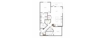 A black and white image of a house floor plan.