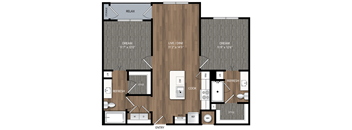 A floor plan of a house with labeled rooms such as RELAX, STYLE, and COOK.