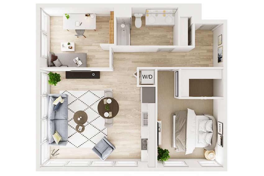2 Bed 1 Bath A