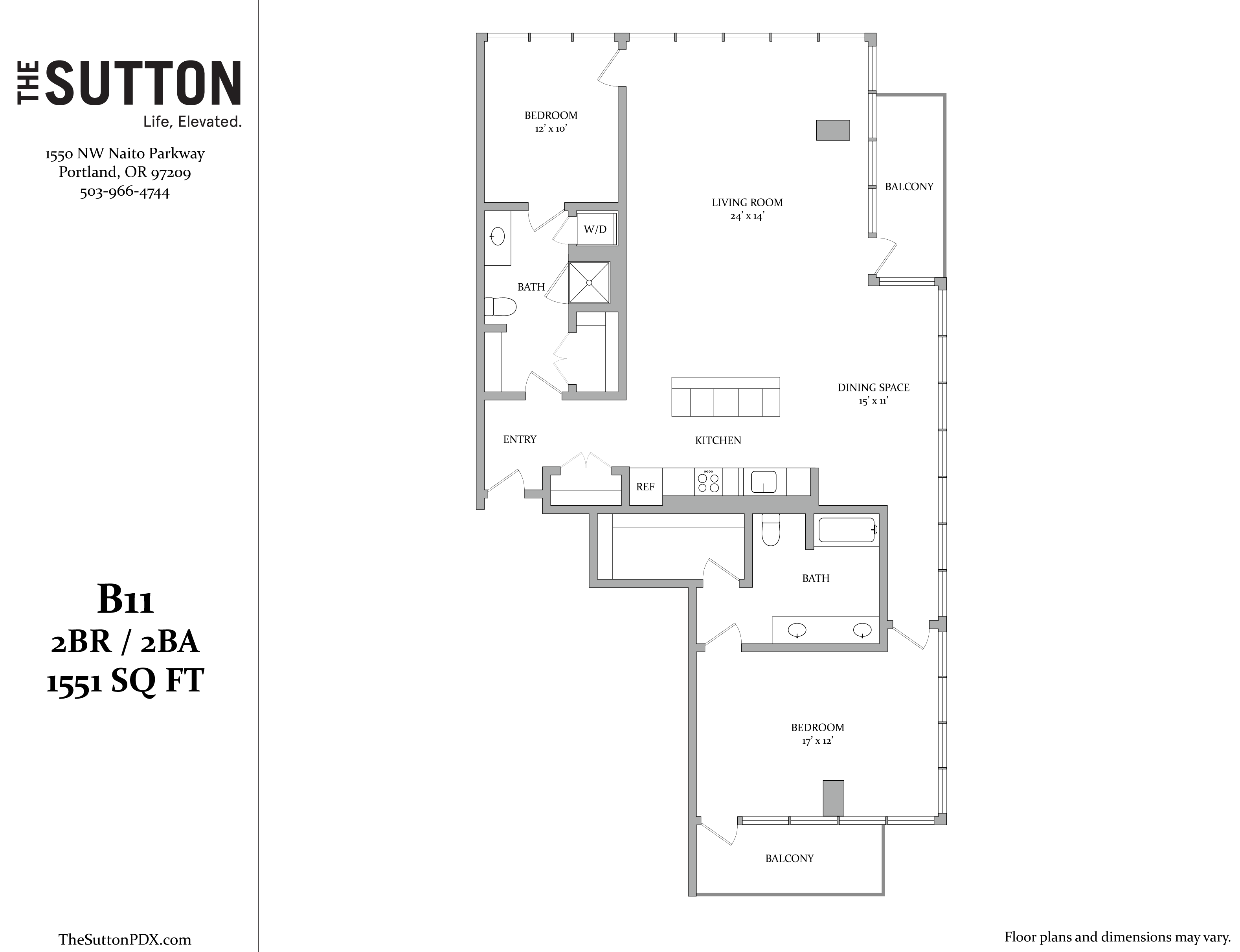 A floor plan for a property listed as 1551 sq ft.