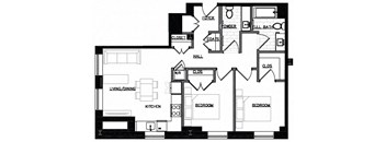 floor plan of the upper level of a house with bedrooms and bathrooms