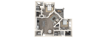 3d floor plan of the warbler