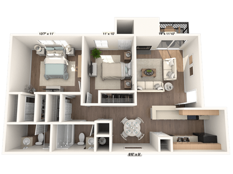 The Sage at 1955 San Antonio, TX Apartments 2BR 2BA