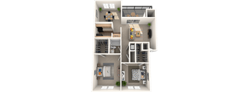 The Marley at Trout River Apartments in Jacksonville_FL_2 bedroom 1 bath floor plan