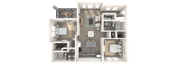 3d floor plan of the chickadee