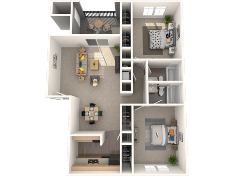 The Marley at Trout River Apartments in Jacksonville_FL_2 bedroom 2 bath floor plan