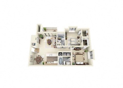 a floor plan of a house is shown on a white