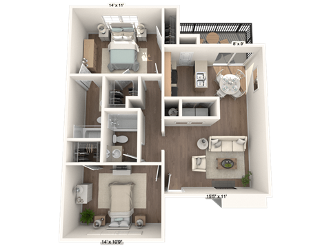 The Sage at 1955 San Antonio, TX Apartments 2BR 2BA