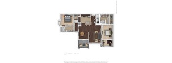 Apalachee Point Apartments in Tallahassee, FL photo of two bedroom floorplan