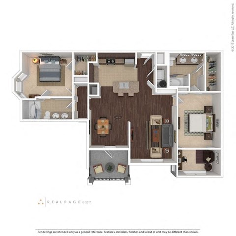 Apalachee Point Apartments in Tallahassee, FL photo of two bedroom floorplan