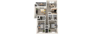 The Marley at Trout River Apartments in Jacksonville_FL_2 bedroom 2 bath floor plan