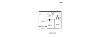 floor plan 2 bedroom 1 bath | apartments in the galleria houston