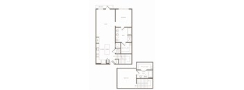 A black and white image of a floor plan for a house.