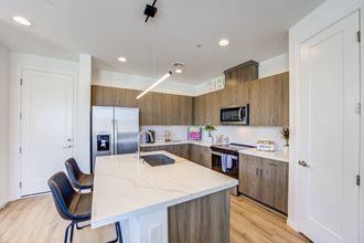 Banyan Brighton at Skye Canyon - Luxury Townhomes for Lease. Model Kitchen