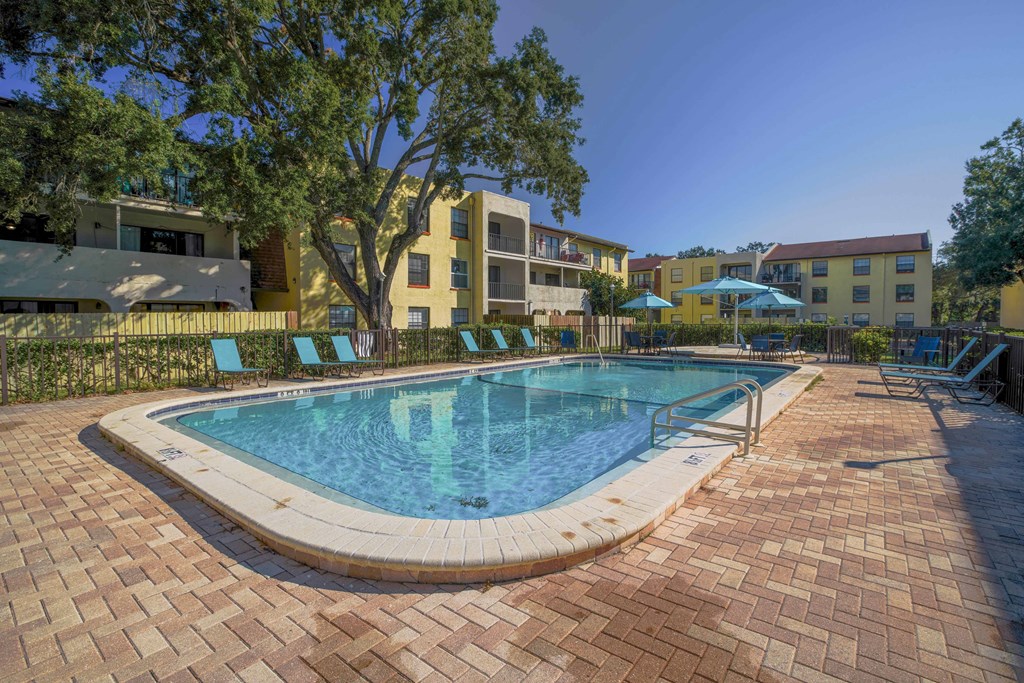 Belara Lakes Tampa apartments featuring a large community pool near Egypt Lake and Lowry Park