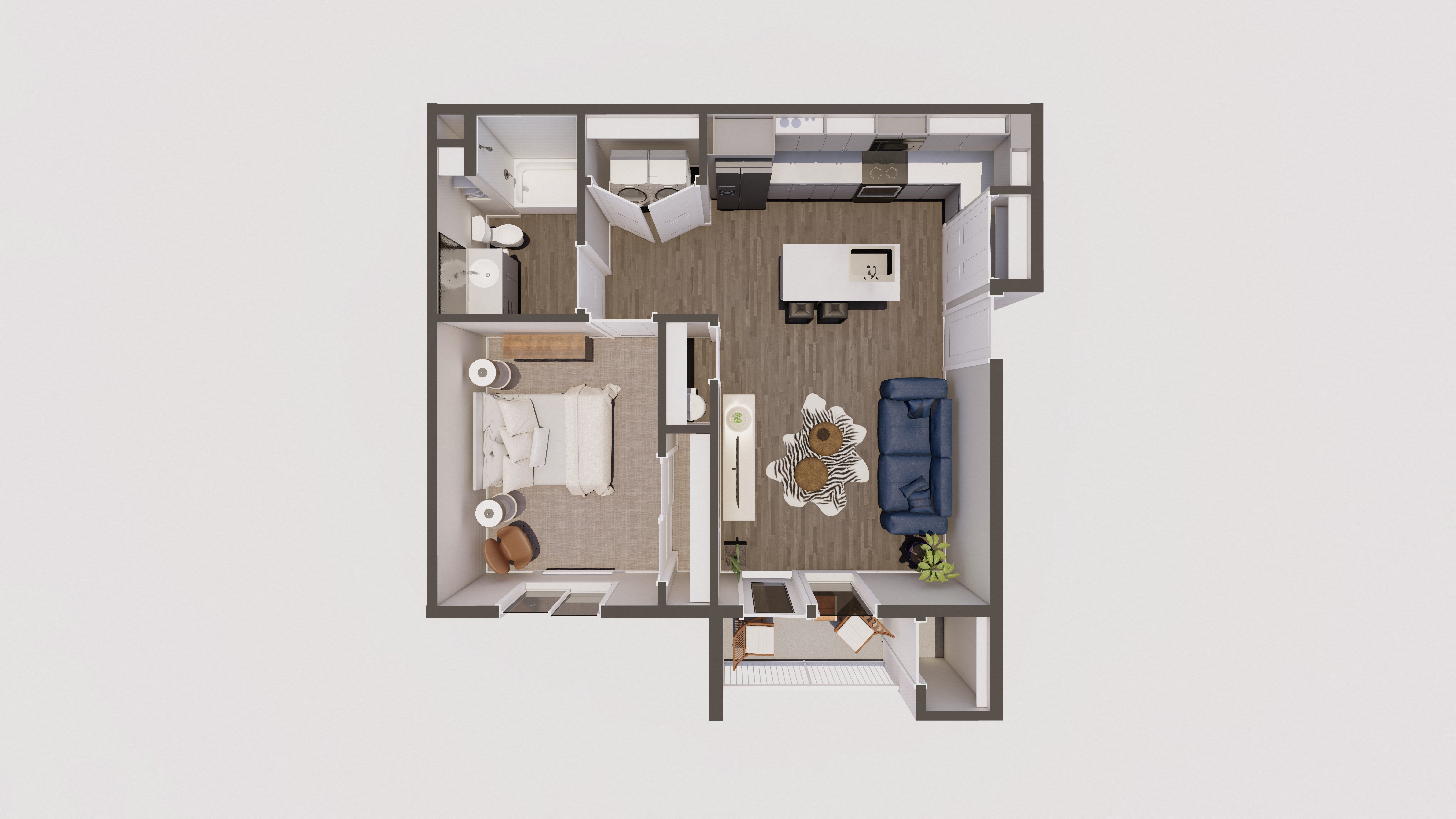 a bedroom floor plan is provided for this apartment