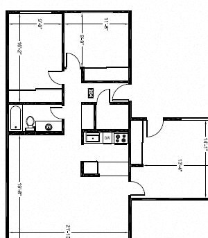 3 Bed - 1 Bath |1193 sq ft 3 Bed - 1 Bath |1193 sq ft