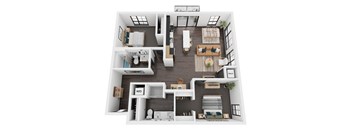 a 1 bedroom floor plan  the crossings