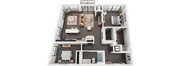 Carbon31 Birch 8 two bedroom layout