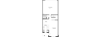 floor plan of the kitchen and living room