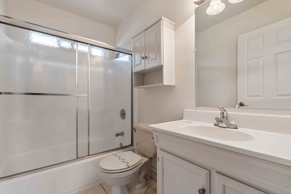 a bathroom with a sink toilet and a shower