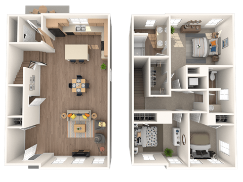 a floor plan of a 2 bedroom apartment