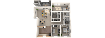 The Marley at Trout River Apartments in Jacksonville_FL_3 bedroom 2 bath floor plan