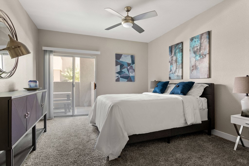 Bedroom in 2 Bedroom/2 Bath Floorplan at Element Apartment Homes Las Vegas Nevada