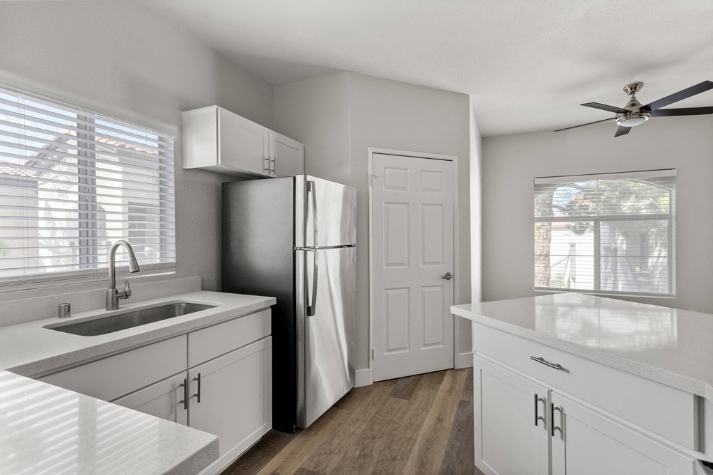 Kitchen in 2 Bedroom/ 2 Bathroom Floorplan at Element Apartment Homes Las Vegas Nevada