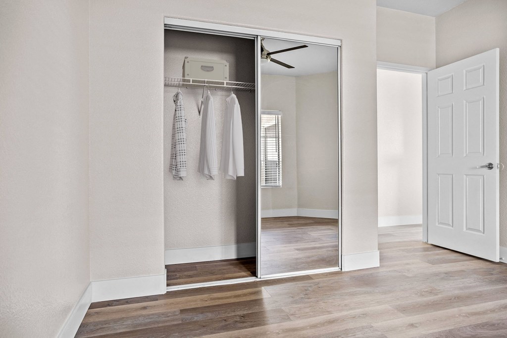 Closet in 2 Bedroom/2 Bath Floorplan at Element Apartments Las Vegas Nevada