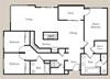 3 bed 2 Bath 1549 square feet floor plan Orchid