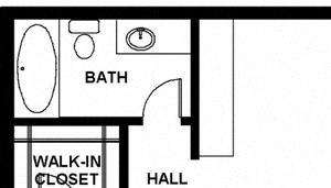 2 Bed, 2 Bath, 908 square feet floor plan