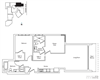 2 Bed 2 Bath 1041 square feet floor plan Residence I