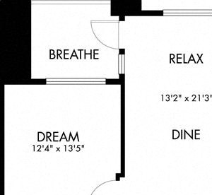 2 bed 2 Bath 1078 square feet floor plan B3