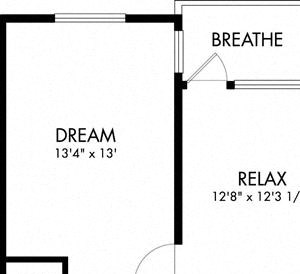 2 bed 2 Bath 1149 square feet floor plan B8