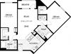 2 bed 2 Bath 1171 square feet floor plan B10