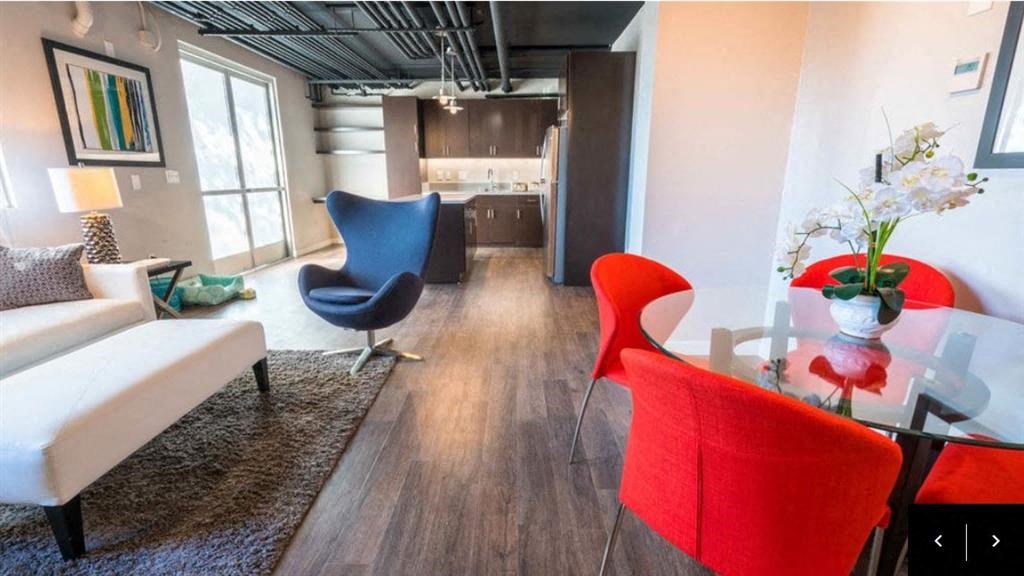 open living room and kitchen area