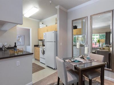 dining area with view to kitchen
