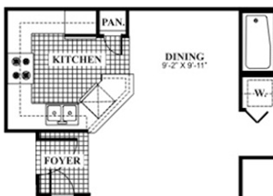 3 bed 2 Bath 1285 square feet Splendor floor plan
