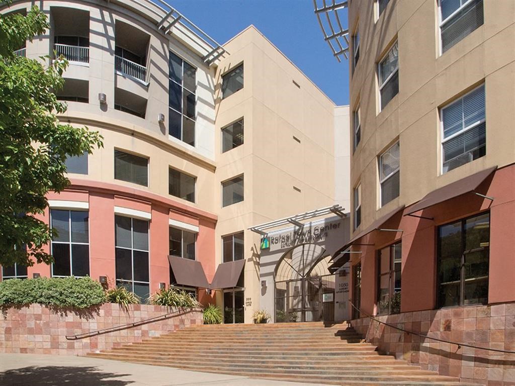 a staircase leading up to a building with stairs