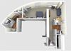 Studio 1 Bath 493 square feet 3d furnished floor plan Studio B