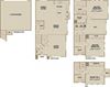 3 bed 3.5 Bath 2042 square feet floor plan Plan C