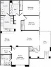 3 Bed 2 Bath 1324 square feet floor plan B