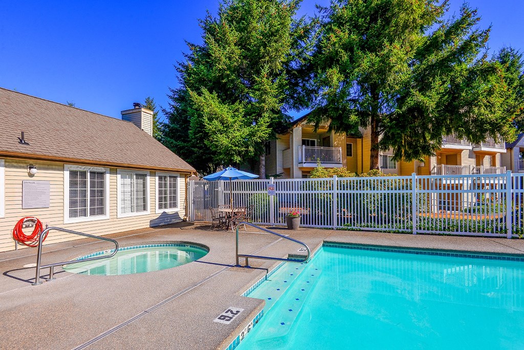 the swimming pool at our apartments