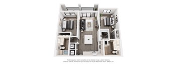 CERU Apartments in Boca Raton Florida photo of two bedroom floorplan